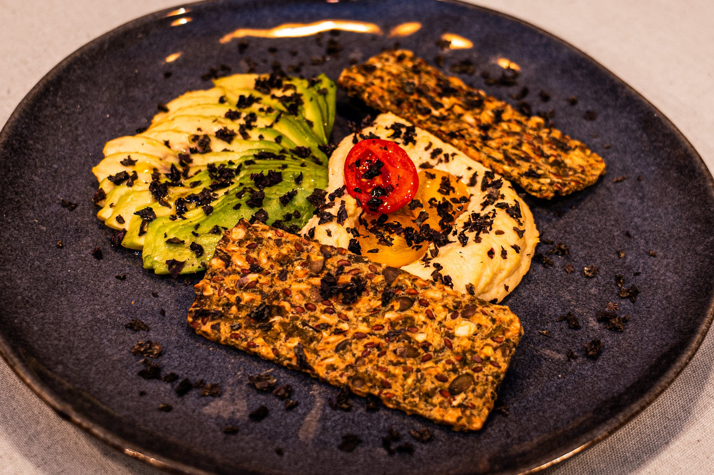 Kelp Crunch with Nori Hummus & Avocado